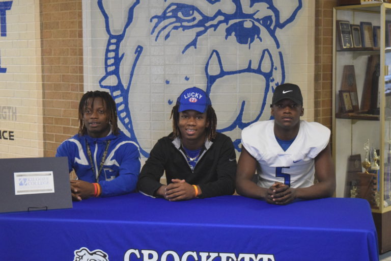 Three Crockett Players Sign Letters of Intent with Kilgore College