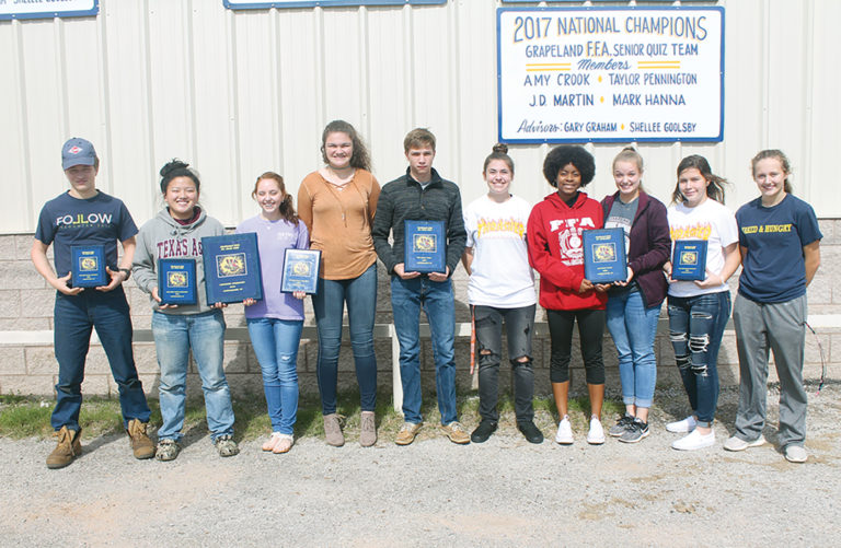 Grapeland FFA Students Excited by National Wins