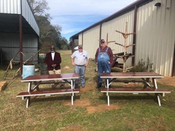 FFA Picnic Tables Capture a Part of Grapeland ISD History