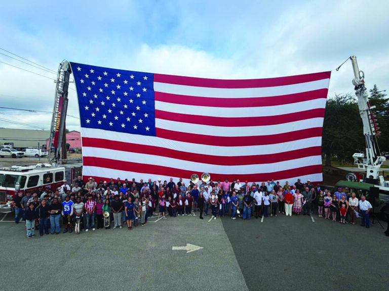 Crockett Marks 25 Years Since 9/11 With Memorial Ceremony, Giant American Flag