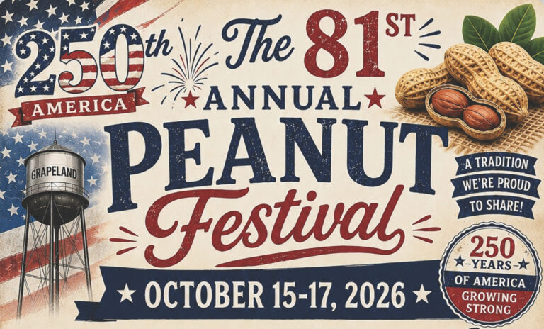 81st Grapeland Peanut Festival Celebrates Tradition, America’s 250th Birthday